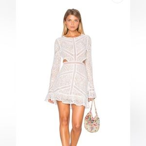 For Love and Lemons White cut out dress